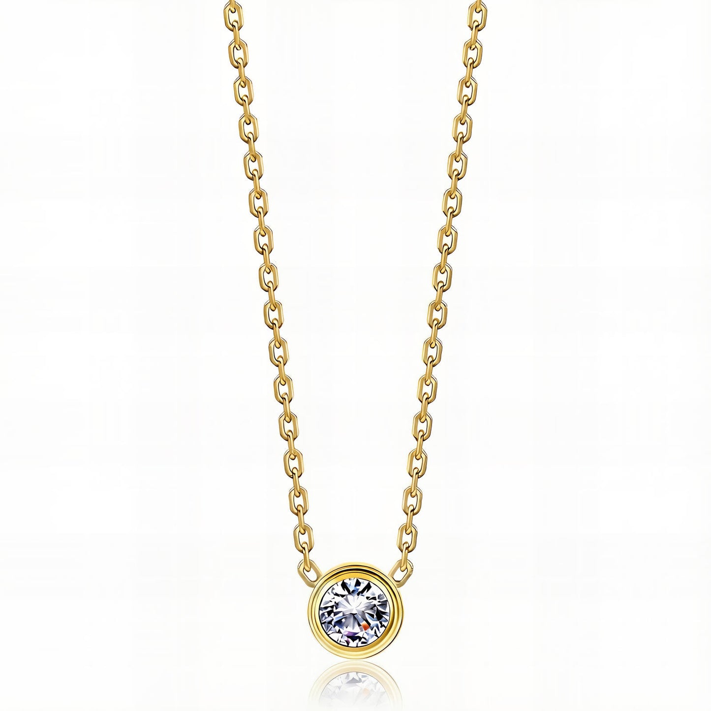 Necklace, 18K Gold Plated Steel