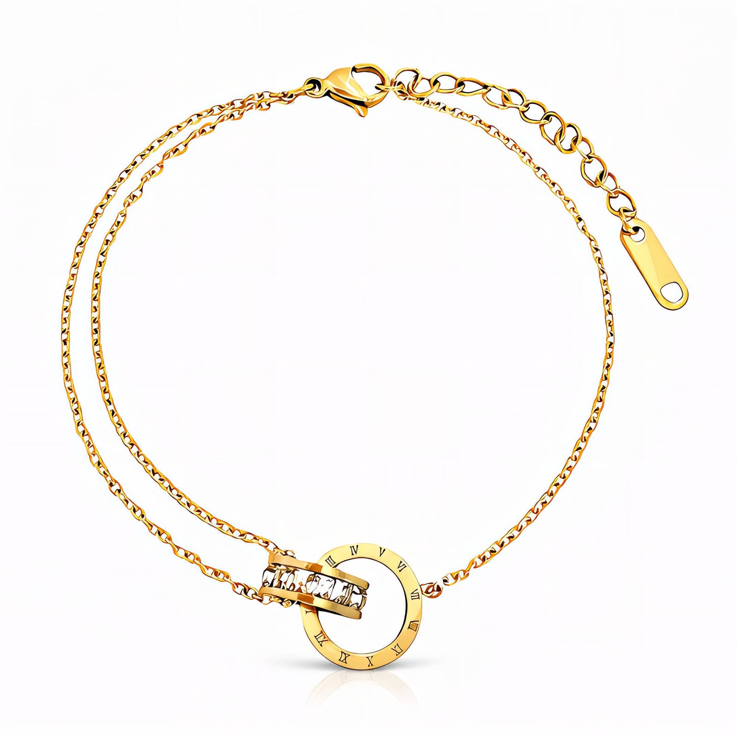 Anklet, 18K Gold Plated Steel