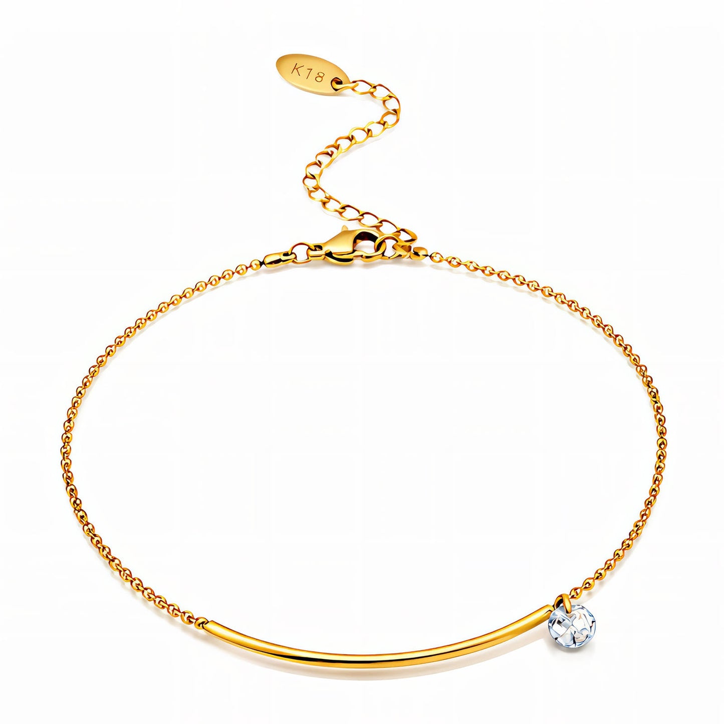 Anklet, 18K Gold Plated Steel