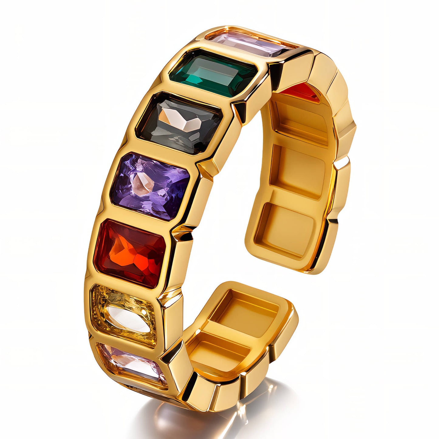 Ring, 18K Gold Plated Steel