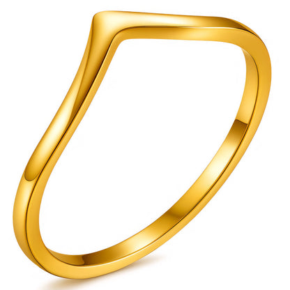 Ring, 18K Gold Plated Steel