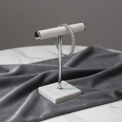 Crystal marquise bracelet on display stand